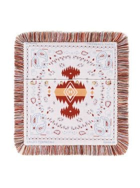 Alanui Bandana Jacquard Pillow Chalk-Marsala