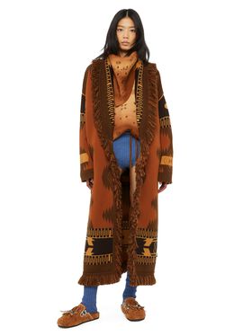 Alanui Icon Jacquard Coat Replica Blue LWEH001R25FAB001