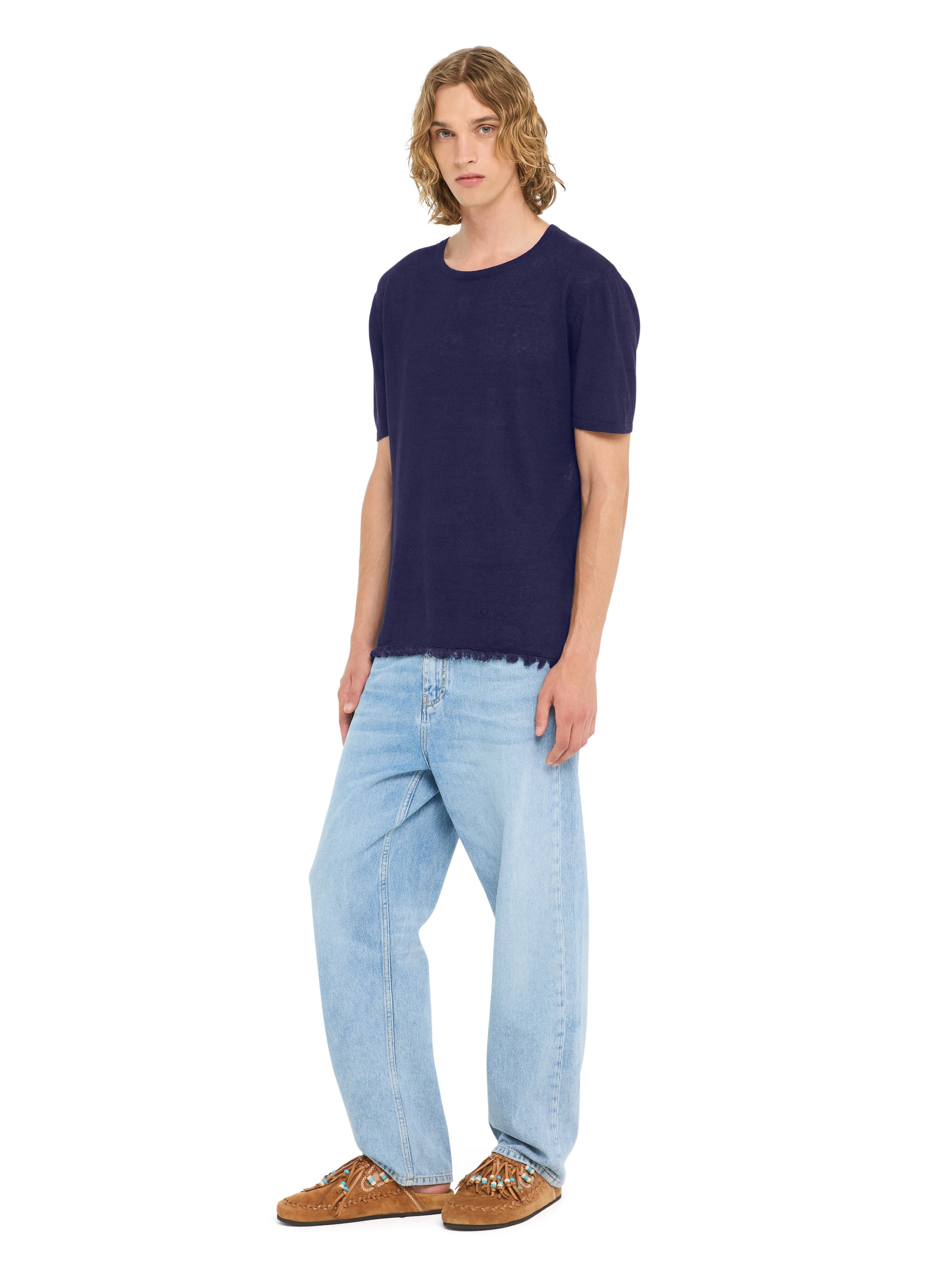 Alanui T-Shirt Indigo LMHW002R26KNI001 Alanui T-Shirt Indigo LMHW002R26KNI001