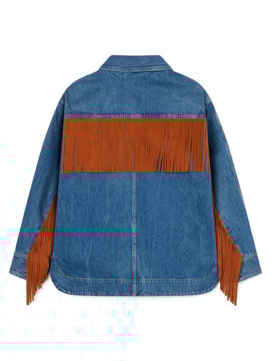 Alanui Golden Dusk Denim Overshirt Medium Wash Denim LWYD004R26DEN001