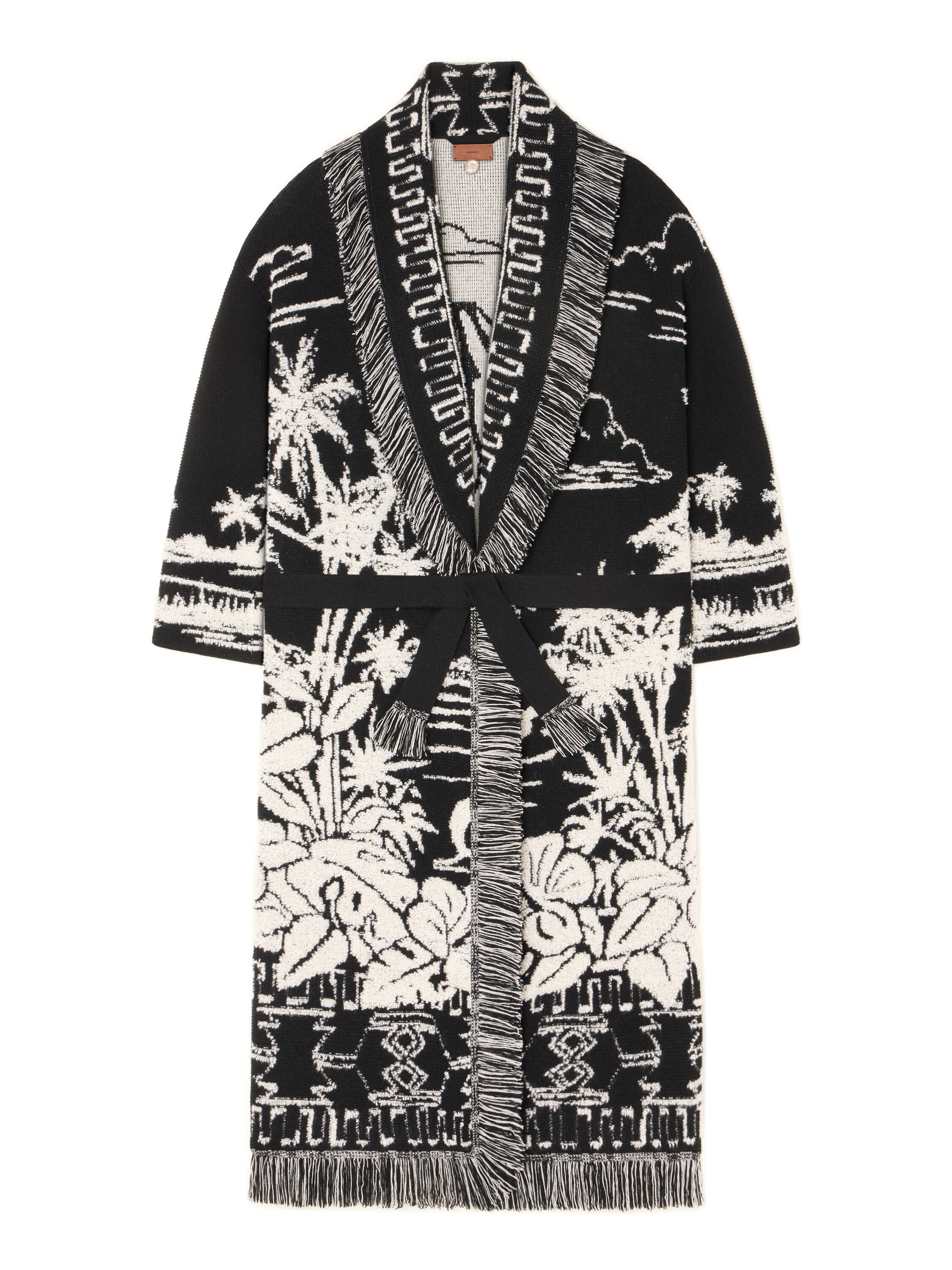 Alanui Palm Grove Tales Coat Black LWHQ003E25KNI003