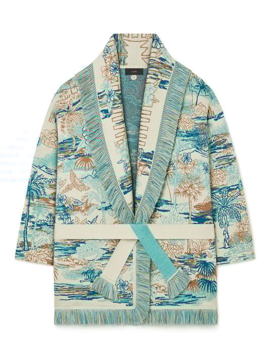 Alanui Lost In The Blue Cardigan Sea Shell-Multicolor LWHB064R26KNI021 Alanui Lost In The Blue Cardigan Sea Shell-Multicolor LWHB064R26KNI021