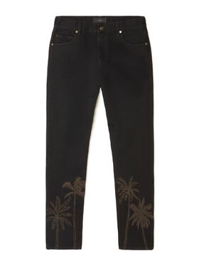 Alanui Jungle Toile De Jouy Denim Pants Coffee-Linseed LMHB039R25KNI002
