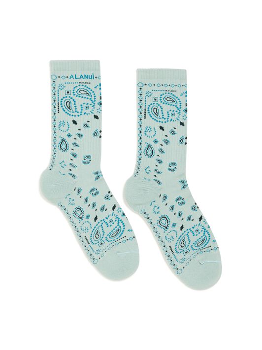 Alanui Bandana Socks Blue Denim-Surf LWRA007R24KNI001