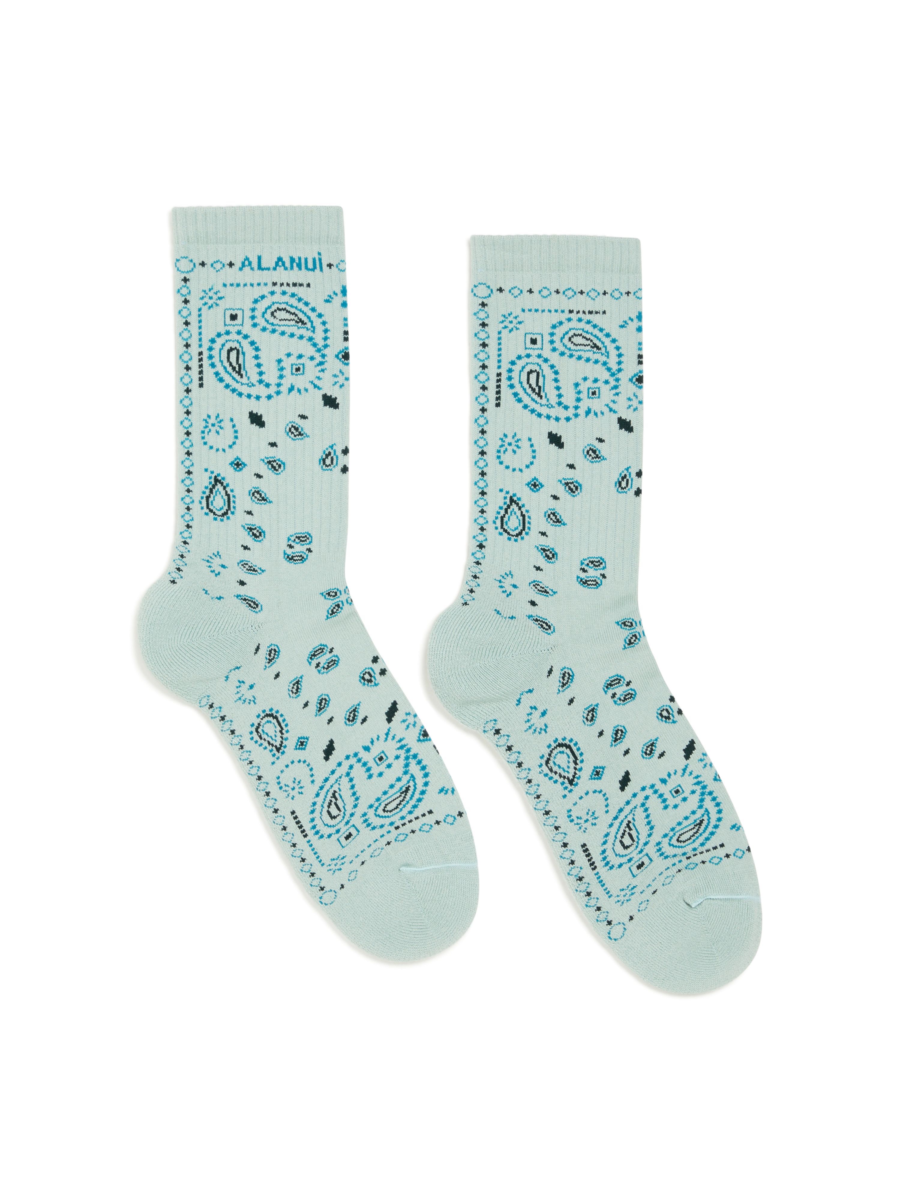 Alanui Bandana Socks Blue Denim-Surf LWRA007R24KNI001