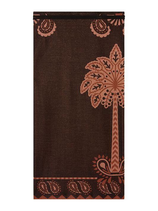 Alanui Wild Wonder Foulard Skirt Black-Terracotta LWHL02AR25KNI001