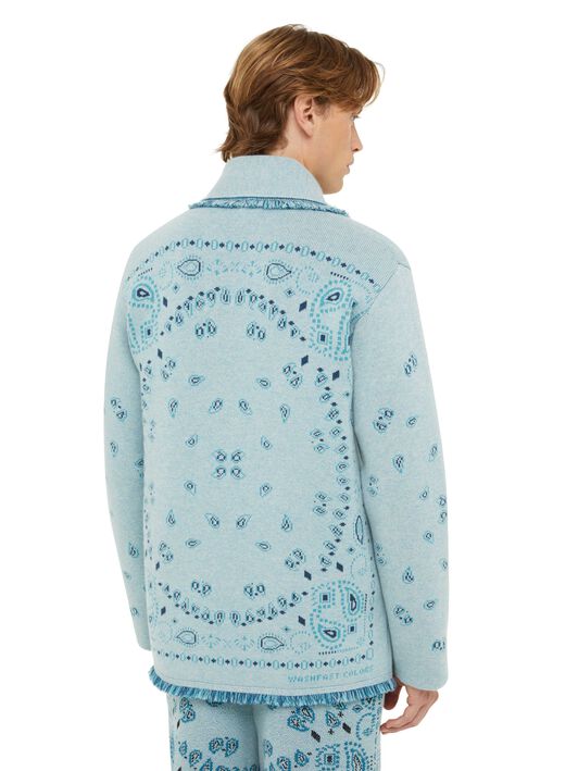 Alanui Bandana Jacquard Cardigan Dusk LMHB039R24KNI001