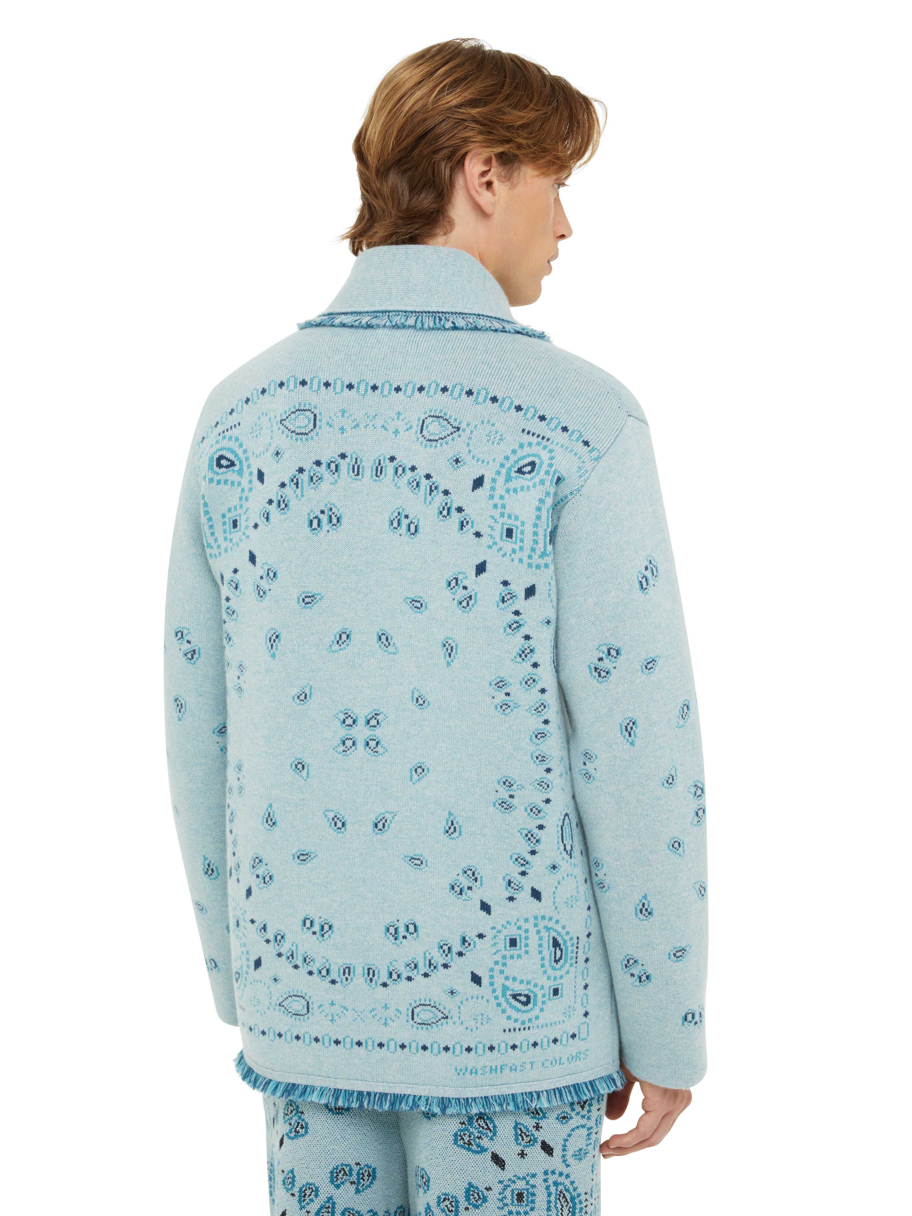 Alanui Bandana Jacquard Cardigan Dusk LMHB039R24KNI001