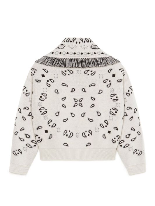 Alanui Bandana Jacquard Cardi-Bomber Moon Light LWHB026F23KNI001