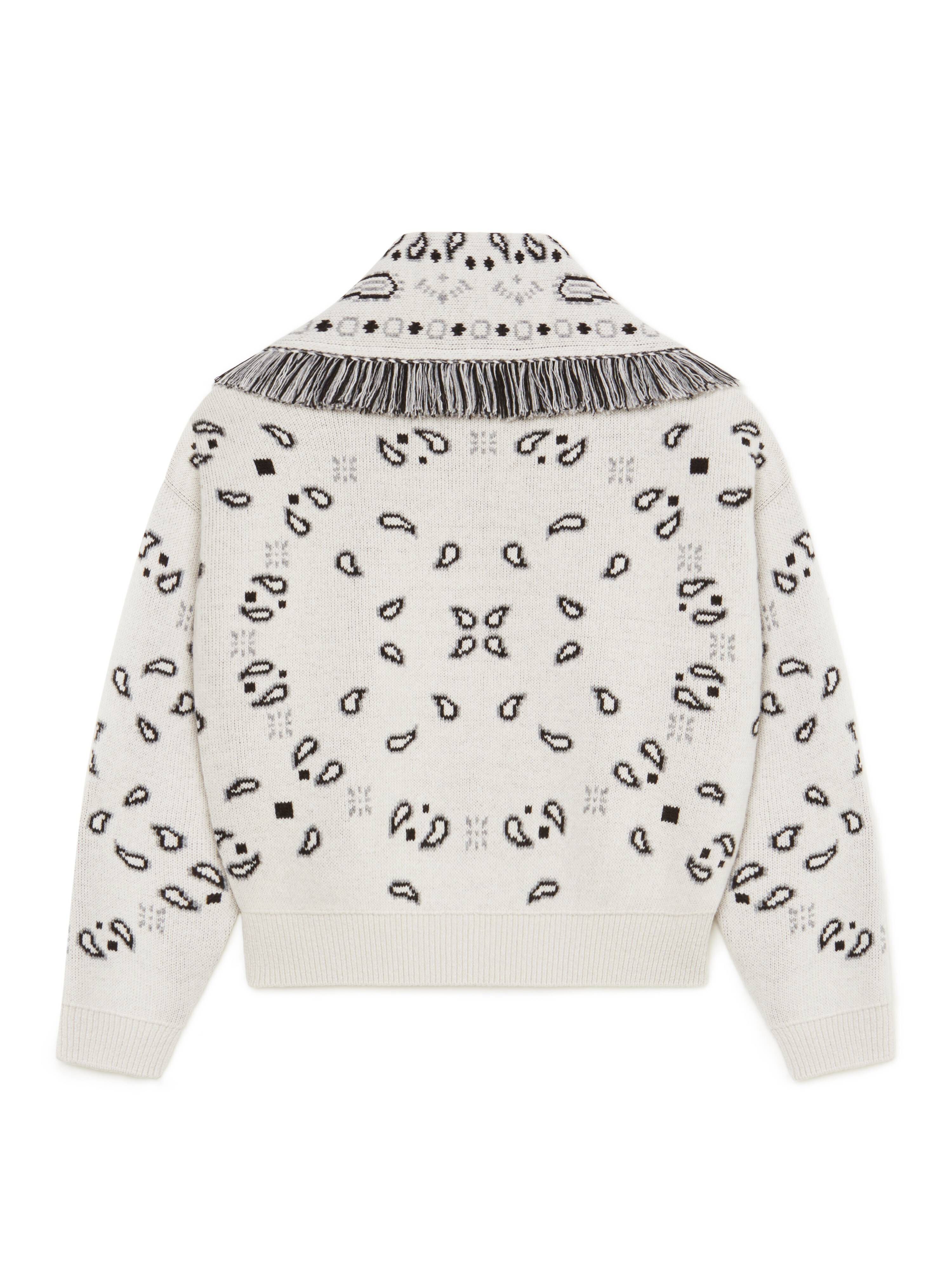 Alanui Bandana Jacquard Cardi-Bomber Moon Light LWHB026F23KNI001