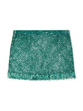 Alanui Nothing But Light Mini Skirt Green Tide