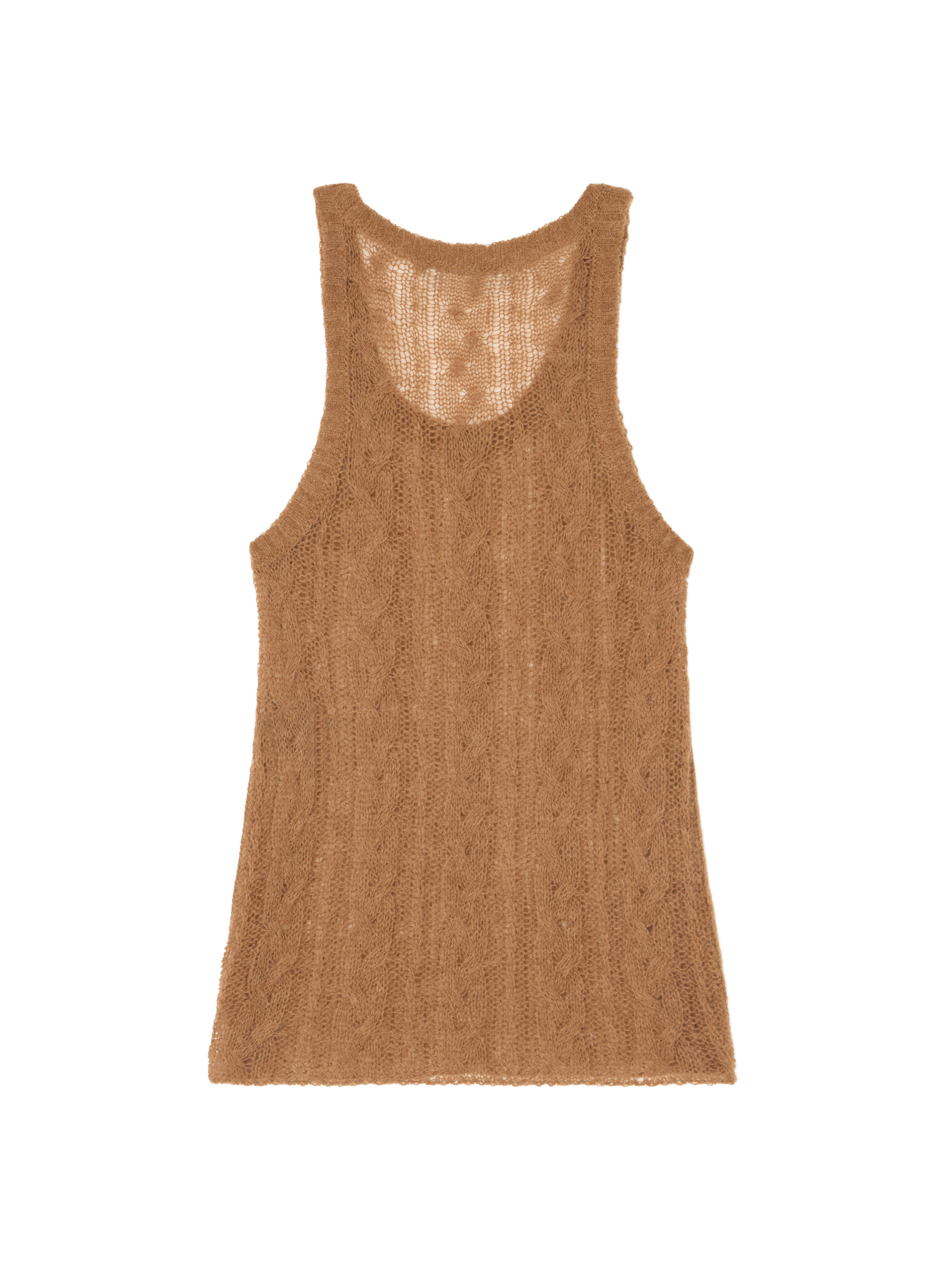 Alanui Desert Drift Tank Top Camel LWHT005E25KNI001