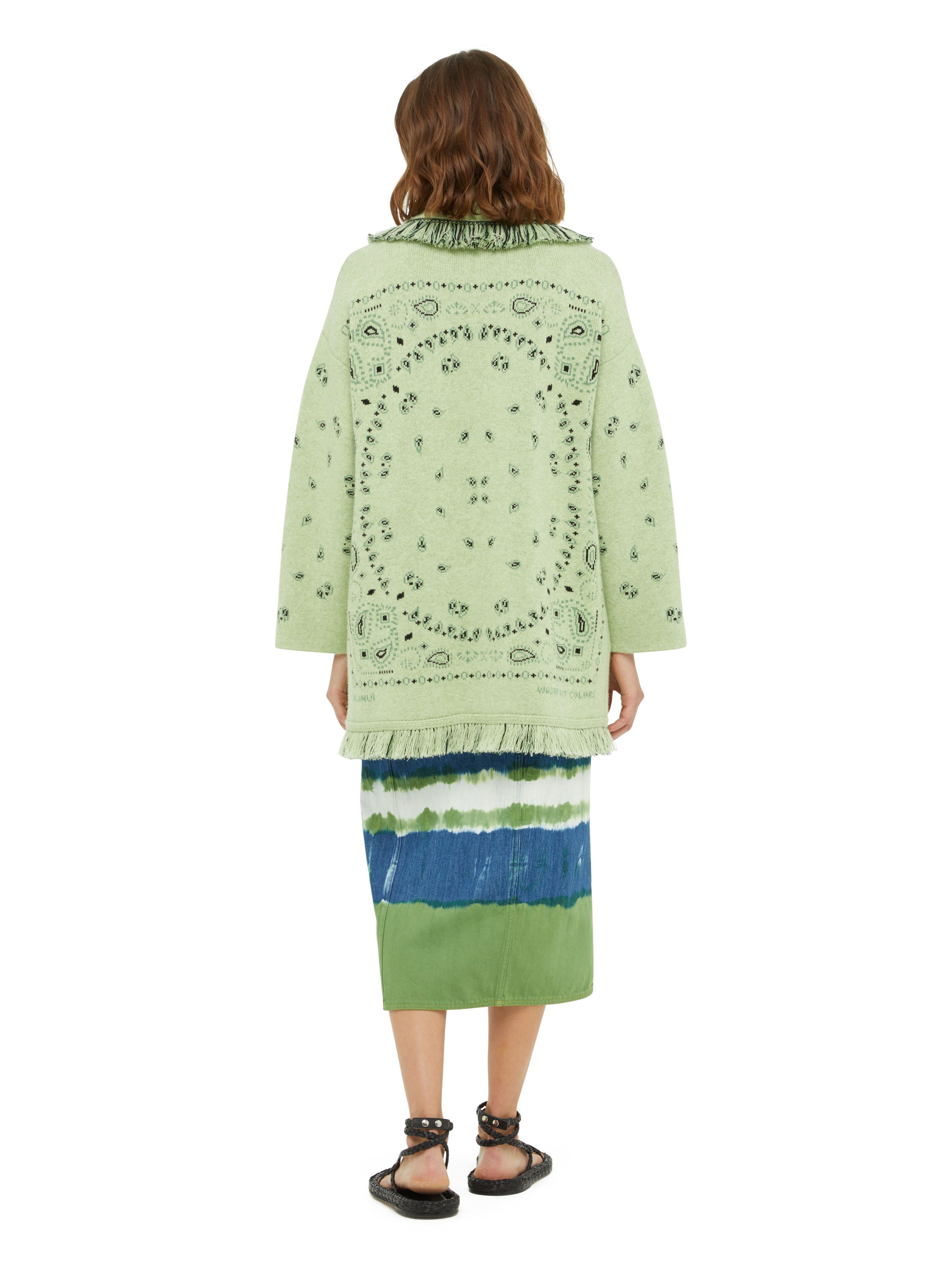 Alanui Bandana Jacquard Cardigan Surf-Multicolor LWHB064R24KNI002