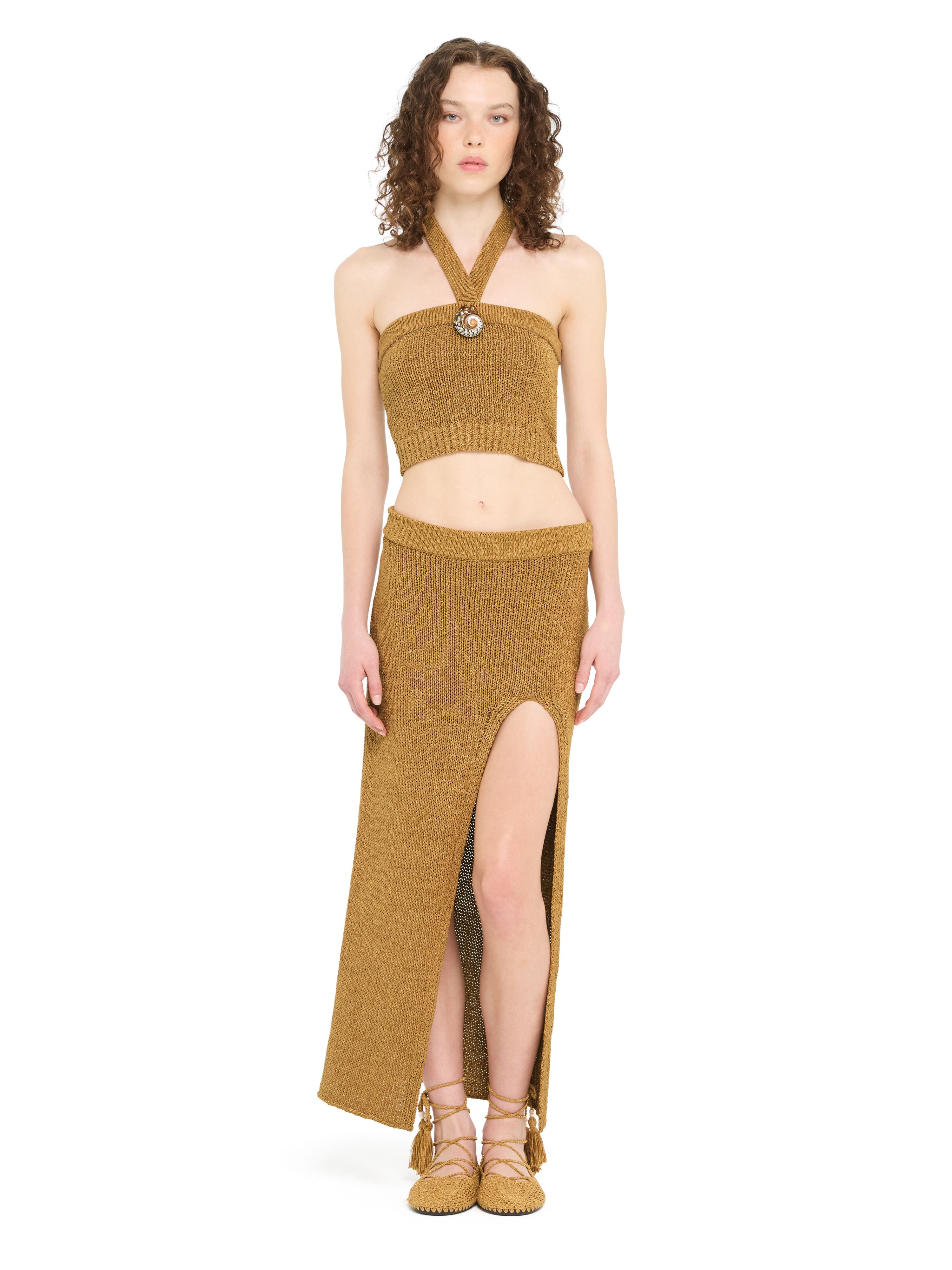 Alanui Island Memories Skirt Golden Hour LWHL02CR26KNI001 Alanui Island Memories Skirt Golden Hour LWHL02CR26KNI001