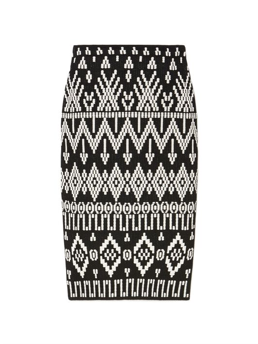 Alanui Jungle Beat Skirt Black-White LWHL02DR25KNI001