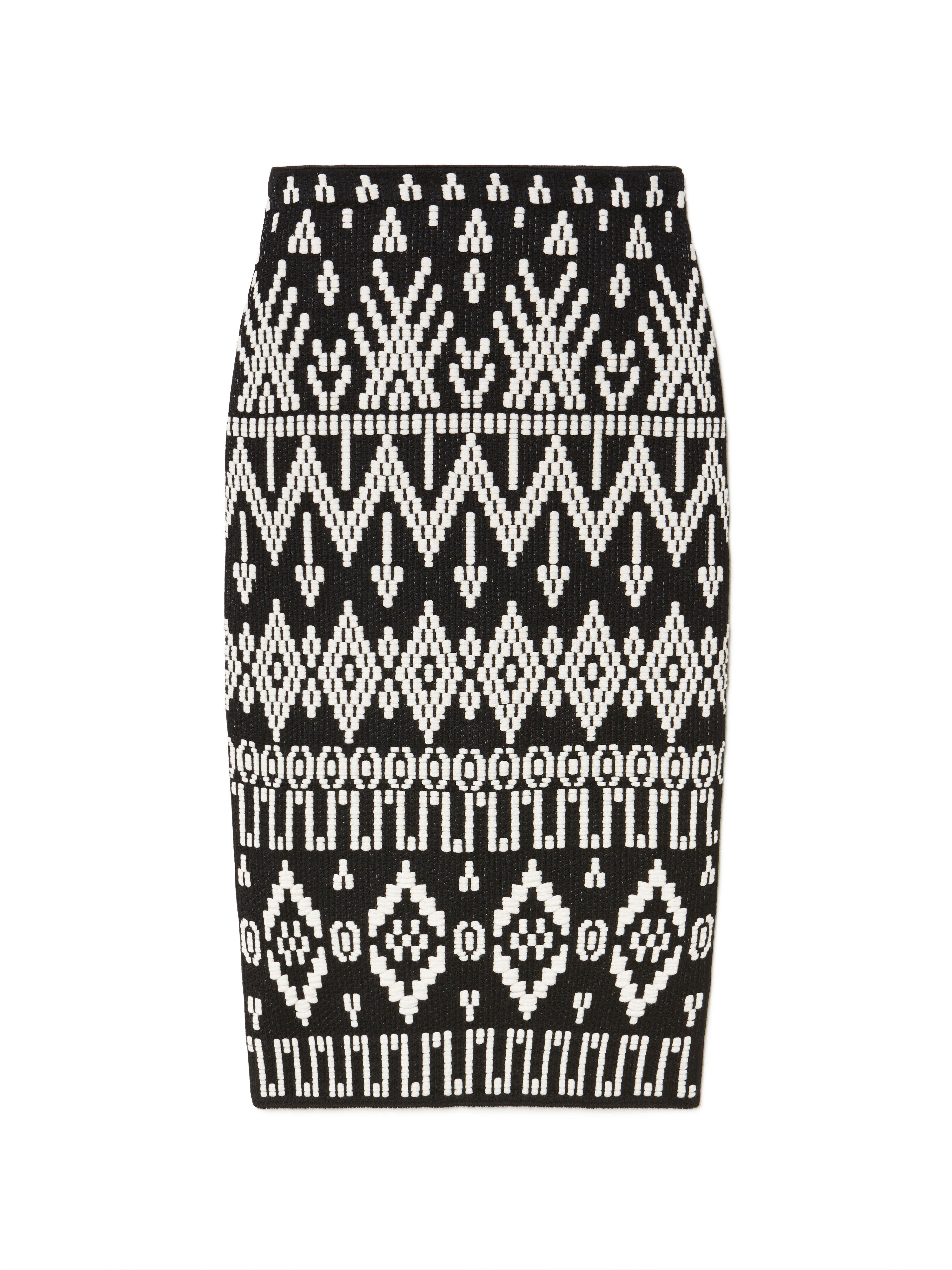 Alanui Jungle Beat Skirt Black-White LWHL02DR25KNI001