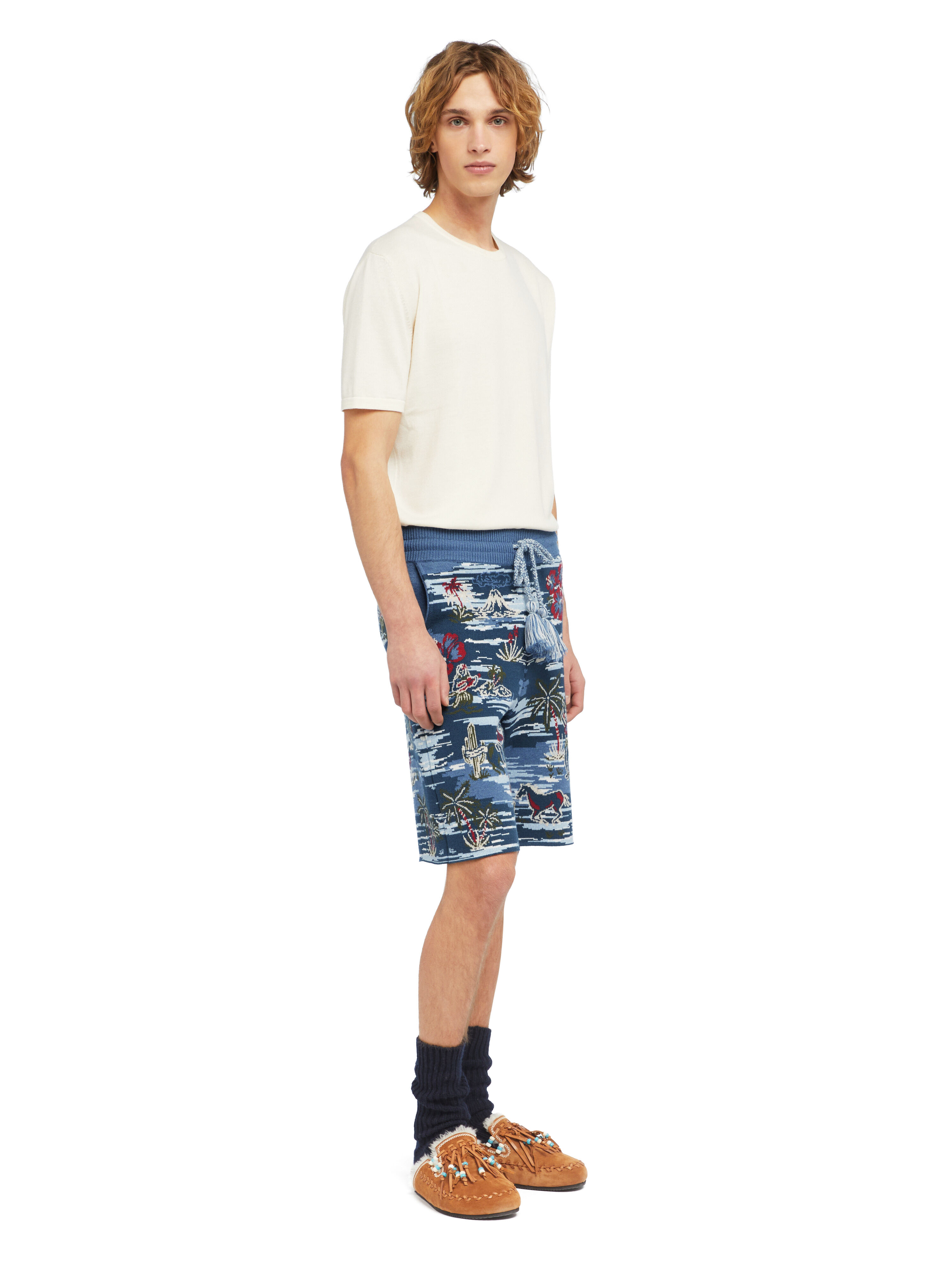 Alanui Tex-Hawaii Roundtrip Shorts Midnight-Multicolor LMHM004E25KNI003