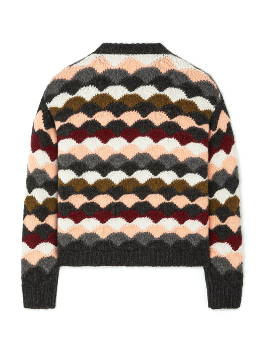 Alanui Shattered Stripes Sweater Olive-Multicolor LWHE07BE25KNI001