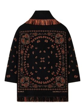 Alanui Bandana Jacquard Cardigan Black-Furnace
