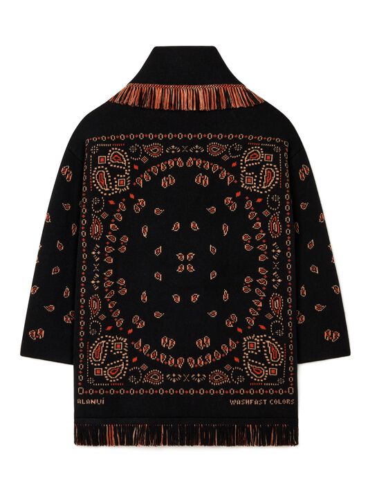 Alanui Bandana Jacquard Cardigan Black-Furnace LWHB064R25KNI001