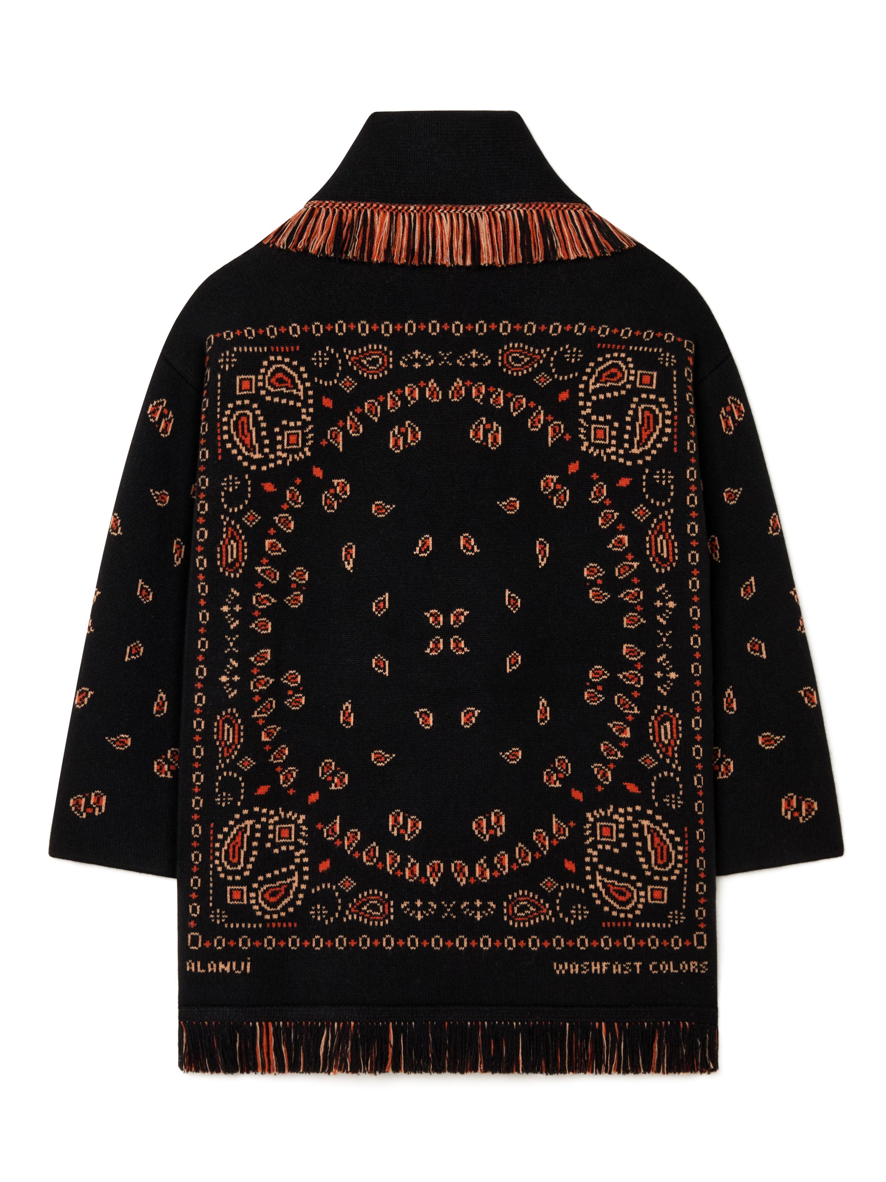 Alanui Bandana Jacquard Cardigan Black-Furnace LWHB064R25KNI001