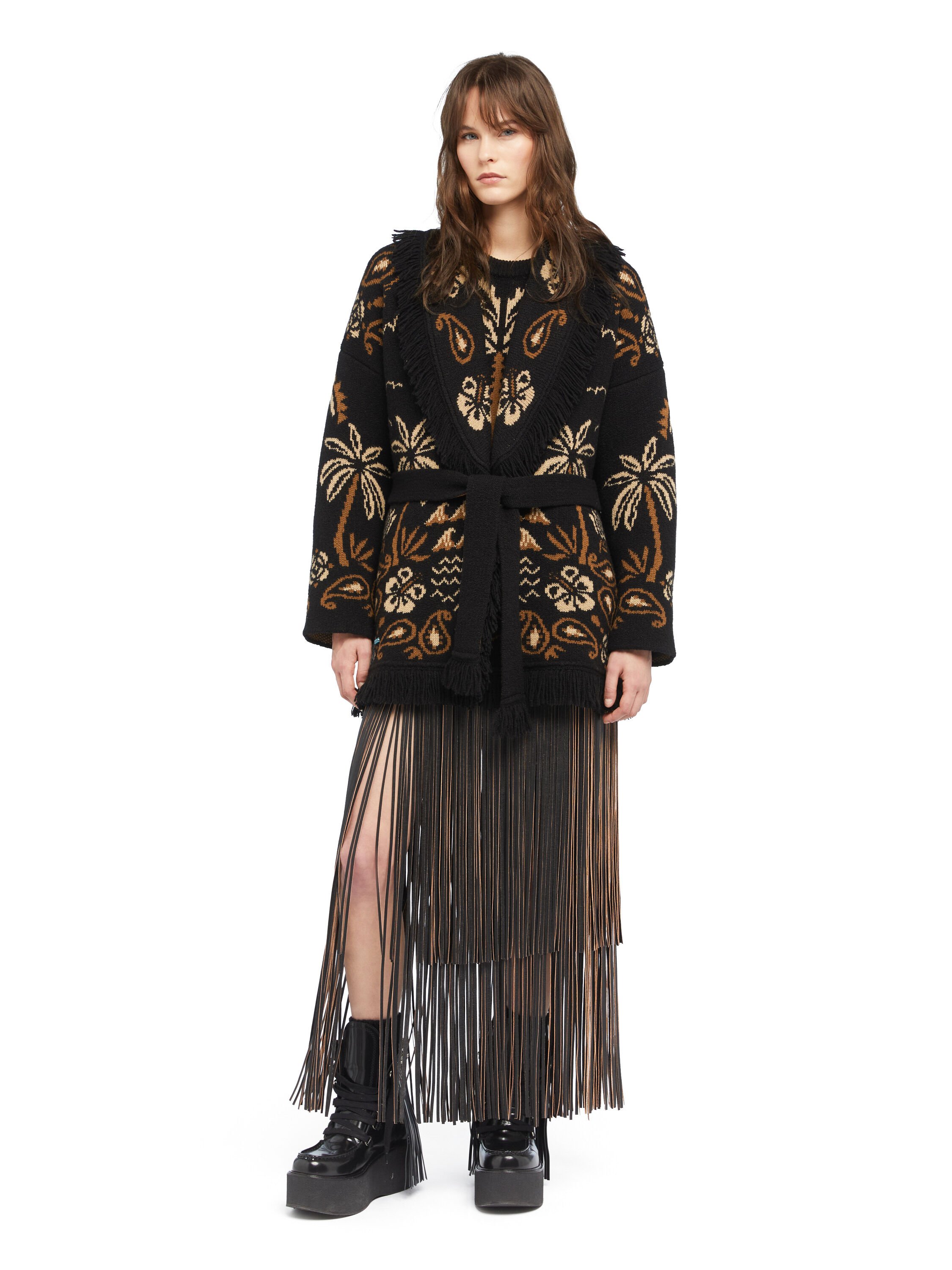 Alanui Glimpse Of Eden Cardigan Black-Dakar LWHB064E25KNI00C