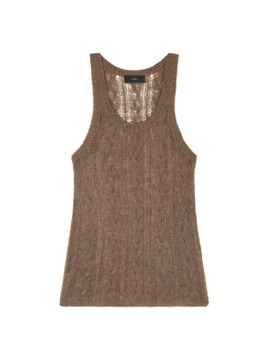 Alanui Desert Drift Tank Top Dark Dust LWHT005E25KNI001