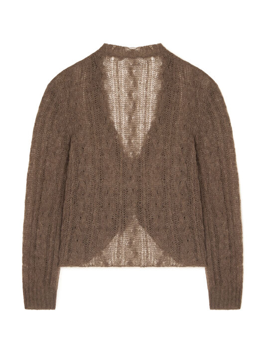 Alanui Desert Drift V Neck Dark Dust LWHD001E25KNI001