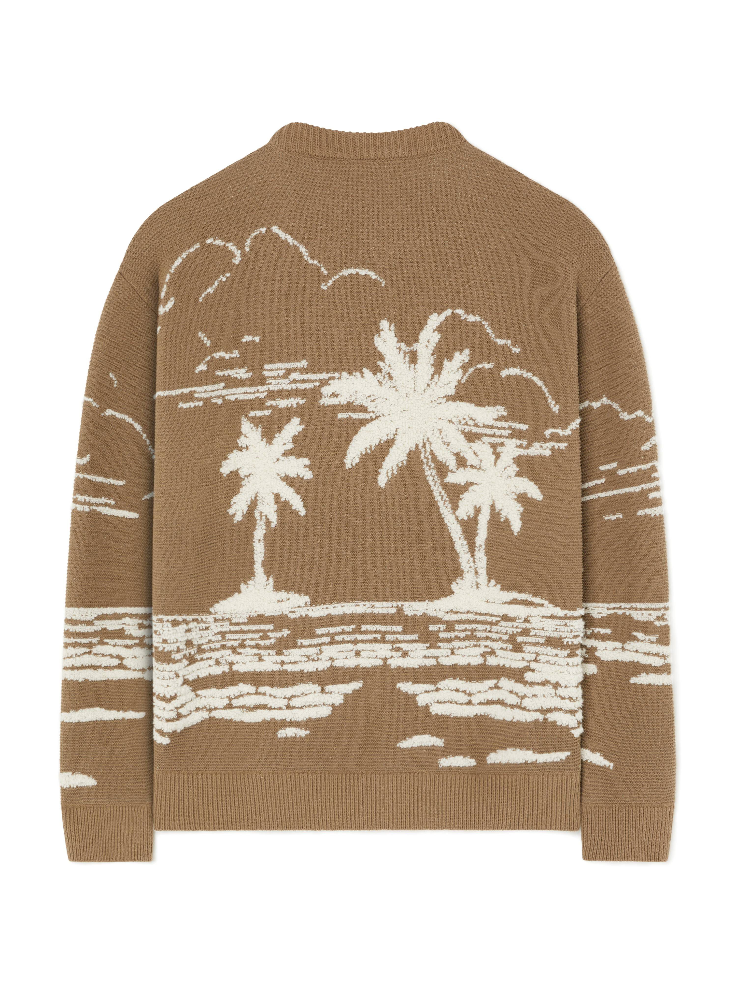Alanui Beyond The Horizons Sweater Khaki-White LMHE033R25KNI003