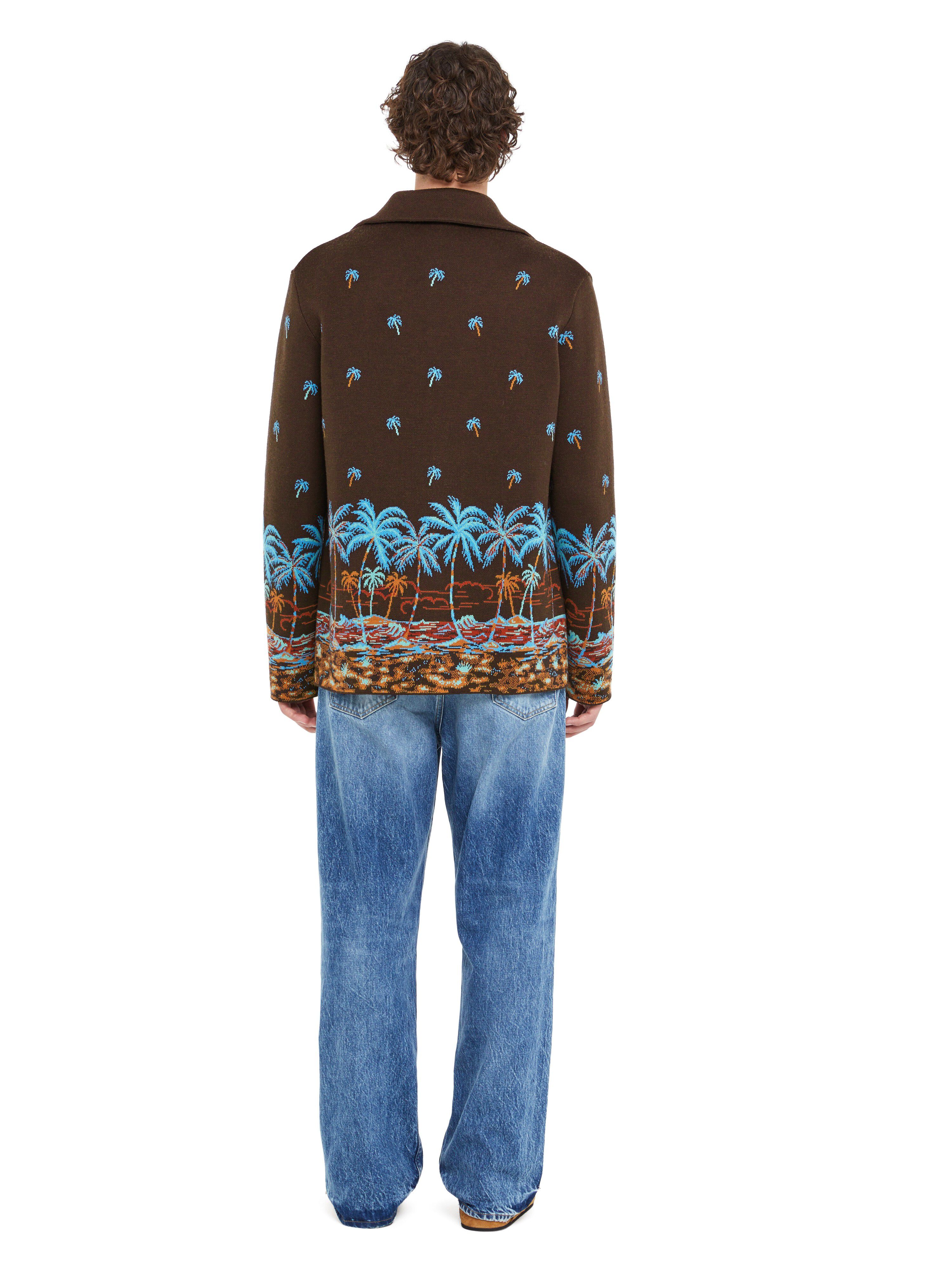 Alanui The Tale Of Hawaiian Shirt Coffee-Linseed LMHY004R25KNI001