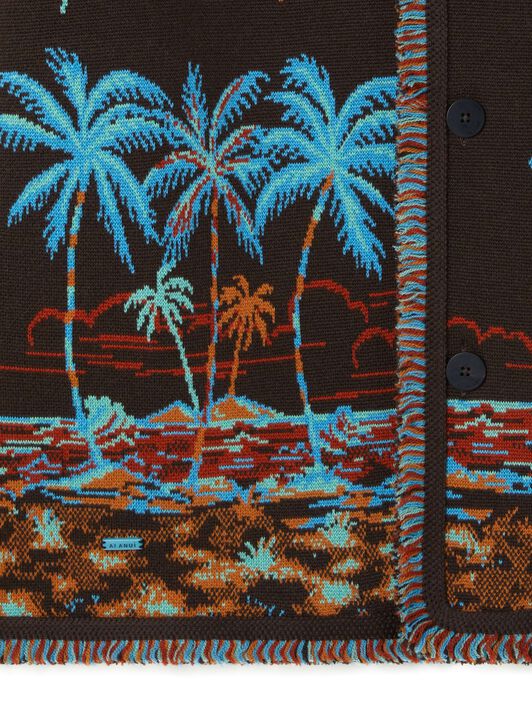 Alanui The Tale Of Hawaiian Cardigan Coffee-Linseed LMHB039R25KNI002
