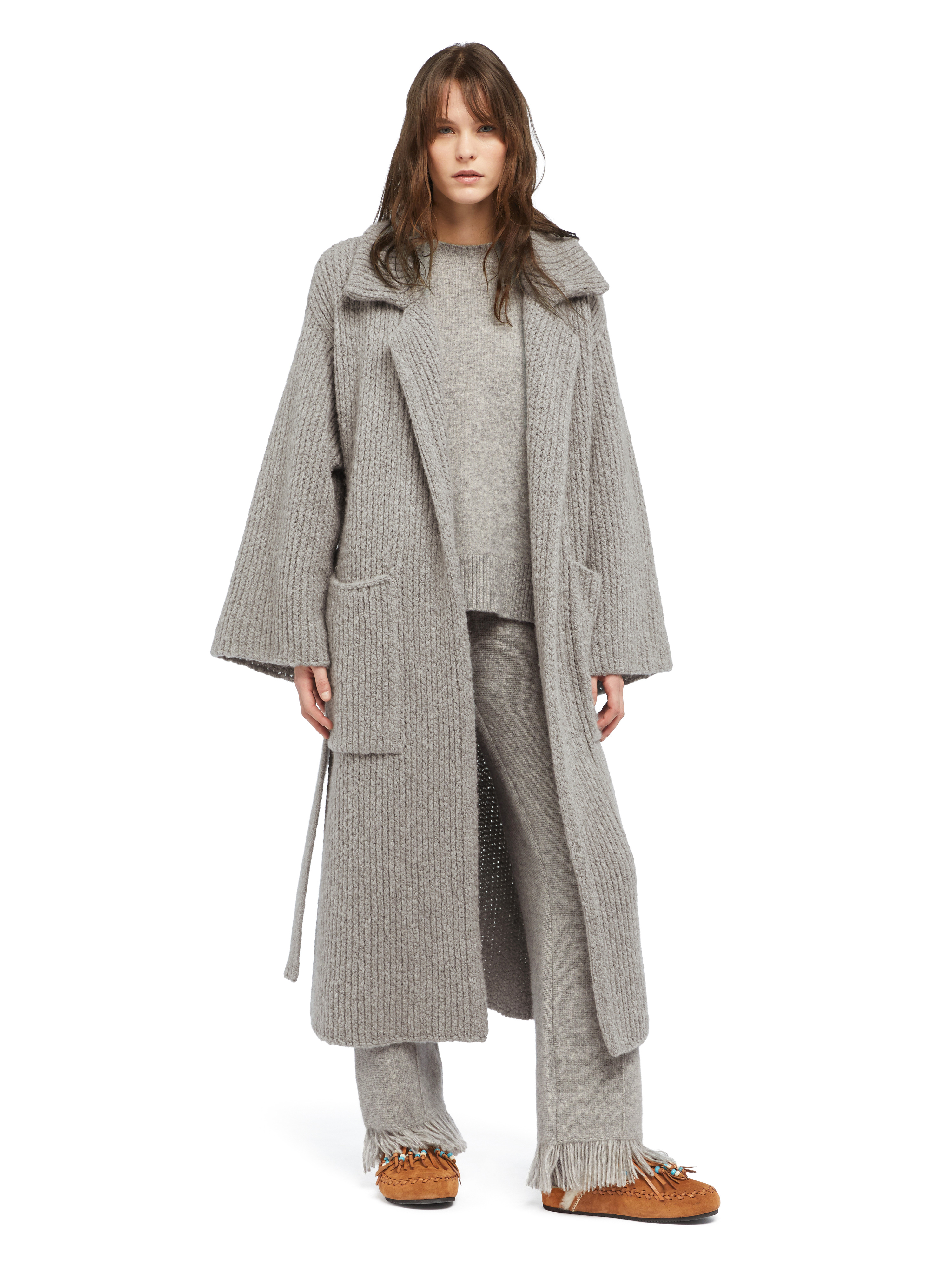 Alanui Finest Coat in Coco Grey for Women | Alanui®
