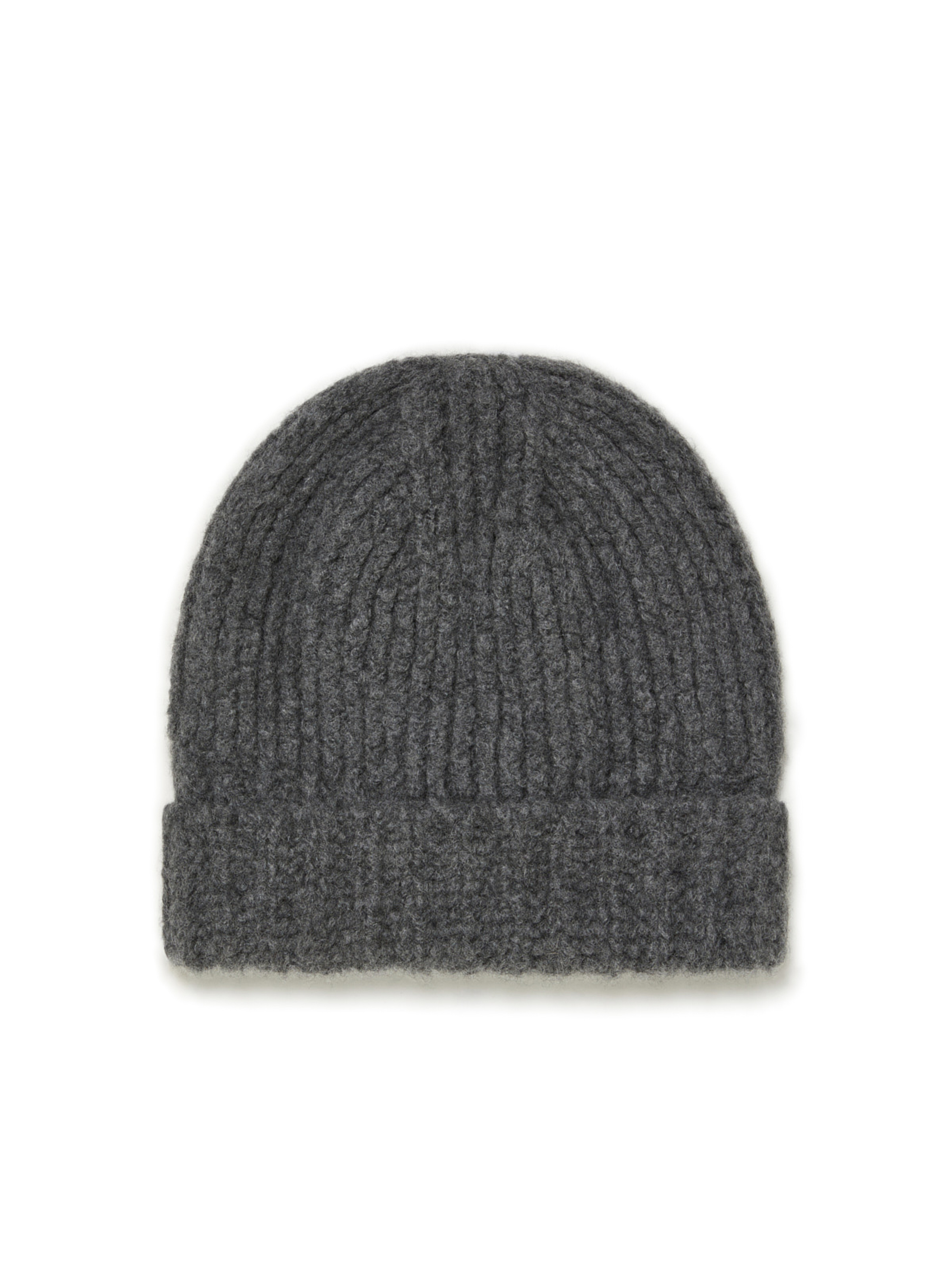 新品L'Appartement 【LANEUS/ラネウス】 BEANIE グレー Unisex Ribbed Wool Beanie - Lacroix espace boutique inc.